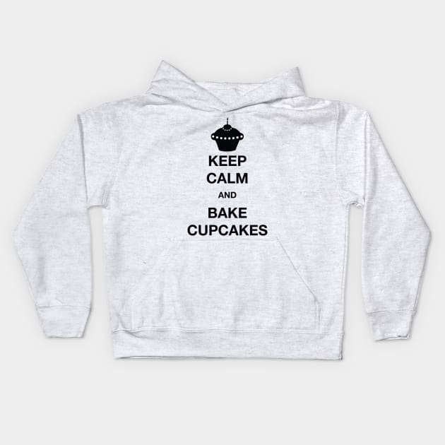 Keep Calm and Bake Cupcakes Kids Hoodie by One2shree